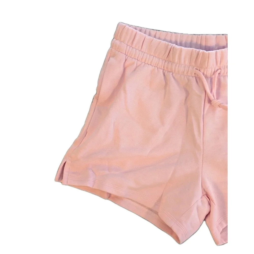Women's Pink‎ Adidas Essentials Small Logo Feel Cozy Cotton Blend Shorts - 0023